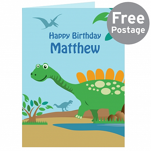 Personalised Dinosaur Card