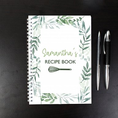 Personalised Botanical A4 Recipe Book Journal