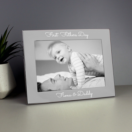 Personalised Free Text 5 x 7 Silver Photo Frame