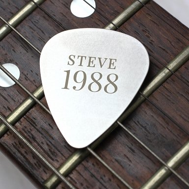 Personalised Year Silver Plectrum