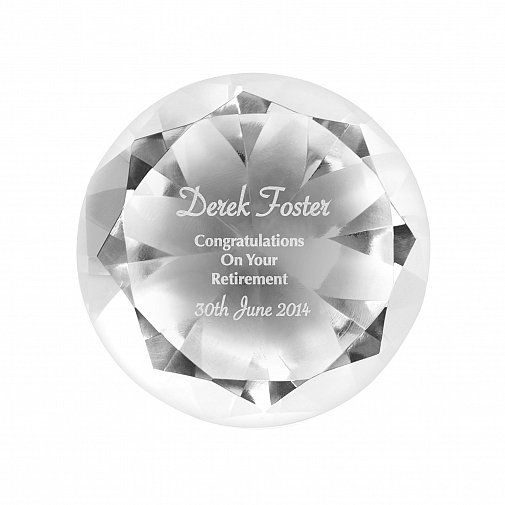 Personalised Occasion Diamond Paperweight