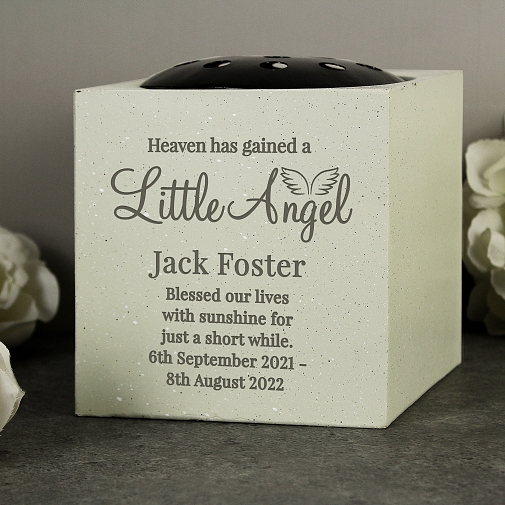 Personalised Little Angel Memorial Vase