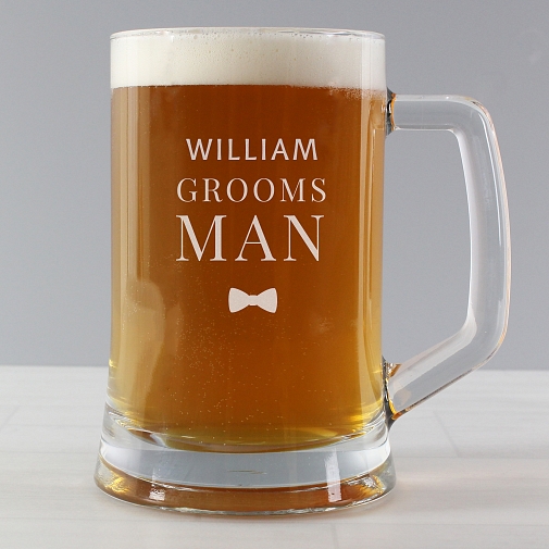 Personalised Groomsman Pint Stern Tankard