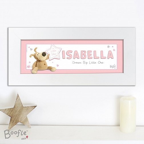 Personalised Boofle It's a Girl Name Frame