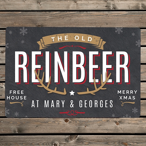 Personalised Reinbeer Metal Sign